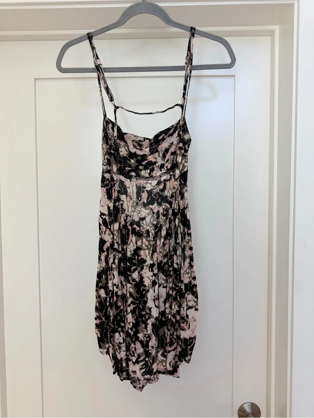 Free People SDR Backless Mini Dress Boho Floral Strappy Open Back Sundress - Picture 3 of 6